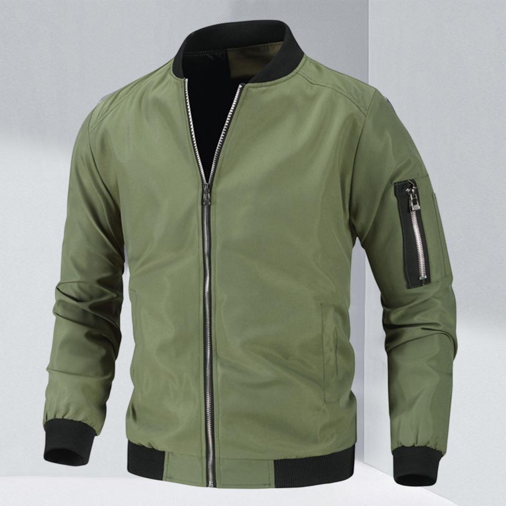 Men's Bomber Jacket Outerwear Casual Hip Hop Zipper Coats Windbreaker Fashion Baseball Uniform Aviator Jackets Male Clothing
