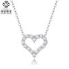 Simple Temperament Heart-Shaped Pendant Necklace Does Not Fade Female S925 Silver Commuter Versatile Moissanite Collarbone Chain