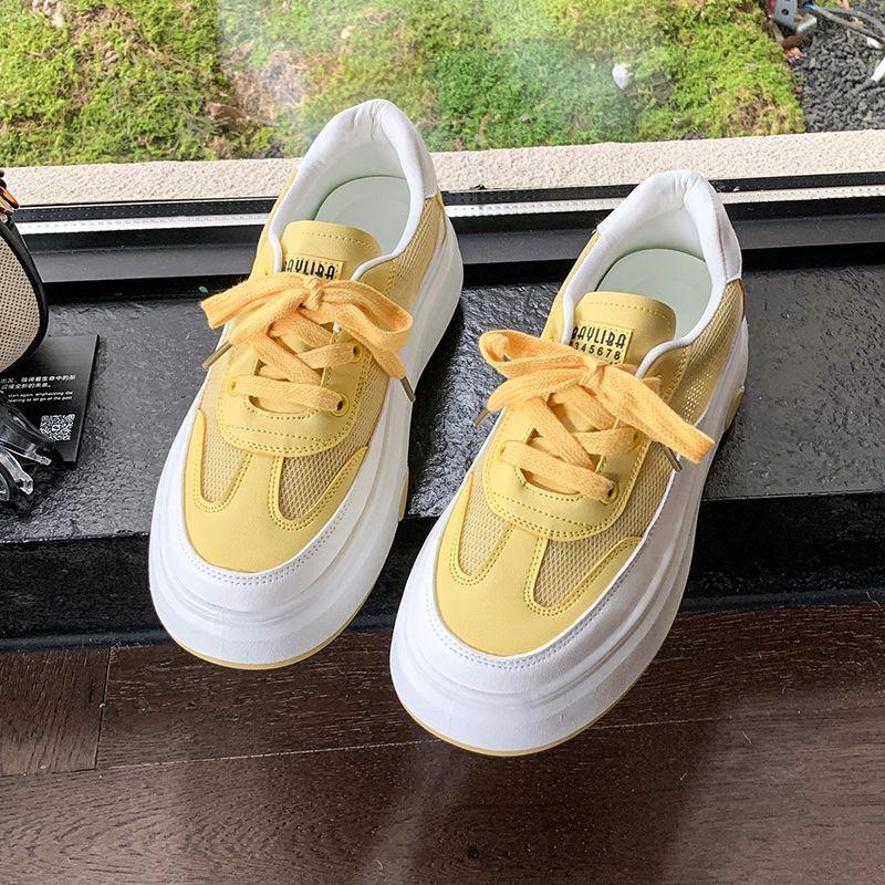 Mesh Breathable Thick-soled White Shoes Women's New Summer Thin Versatile Casual Sports Board Shoes