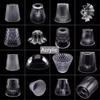 Clear Frosted Acrylic Lamp Shade Cone Bell Half Globe Pattern E27 Plastic Lampshade Replacement Cover for Home Restaurant Lights