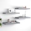 VidaXL Floating Wall Shelves 4 Pcs Grey 50x23x3.8 Cm MDF