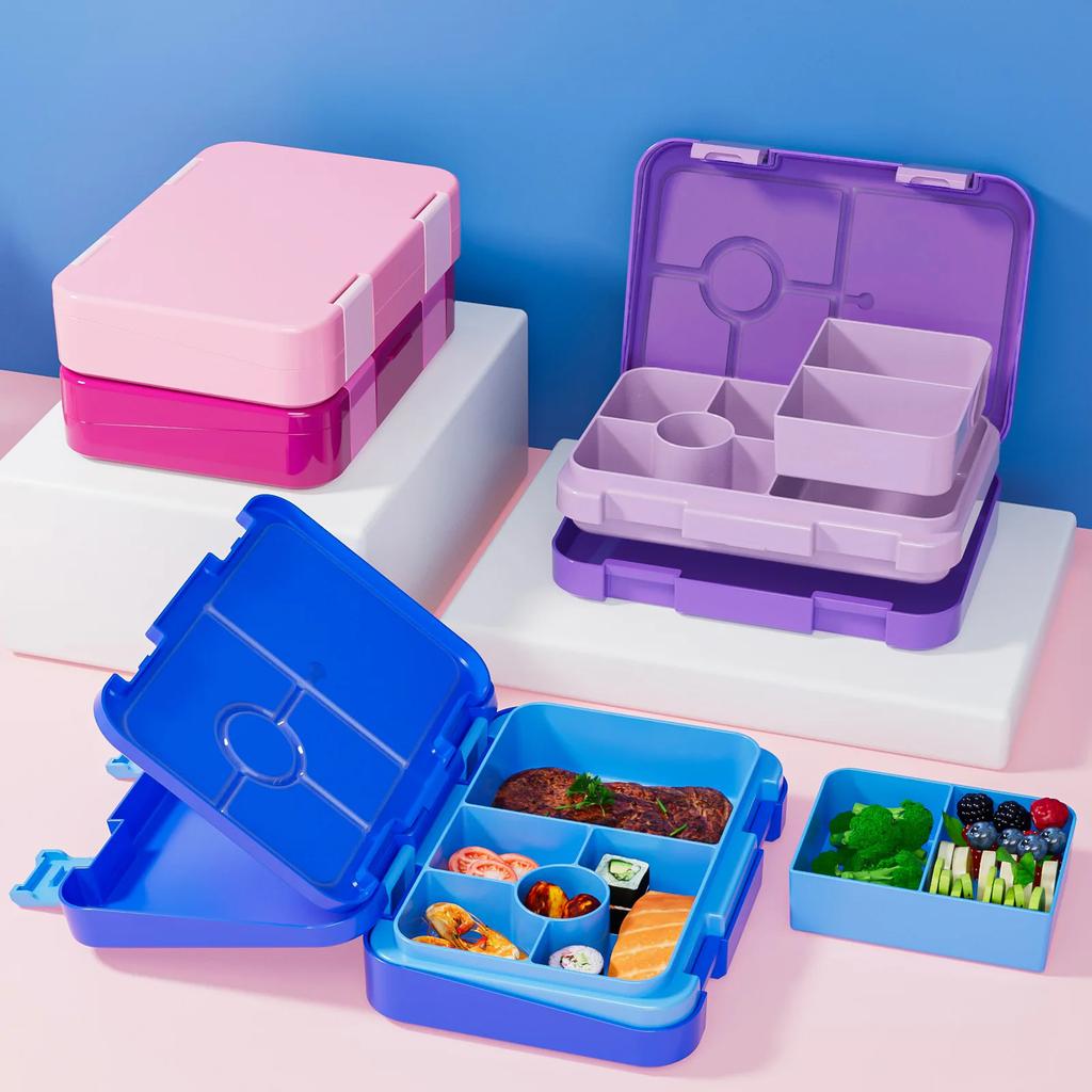 Lunch Box for Kids Students Portable Compartment Fresh-keeping Meal Prep Food Storage Containers Leakproof Sealed Bento Lunchbox