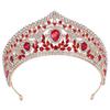 Bridal Crown Red Rhinestone Tiara Wedding Photo Accessories Wedding Dress Hair Accessories Crown
