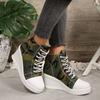 Women Sneakers Hidden Wedge Invisible Heel Canvas Shoes for Women Increased Breathable Platform Sneakers Women  De Mujer