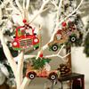 Christmas Ornaments Red Truck Christmas Tree Decoration, Christmas Ornaments Bulks, Wooden Farmhouse Hanging Crafts