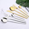 30pcs Gold Dinnerware Set Stainless Steel Cutlery Set Steak Knife Fork Coffee Spoon Flatware Cake Fork Teaspoon Silverware Western Kitchen Tableware
