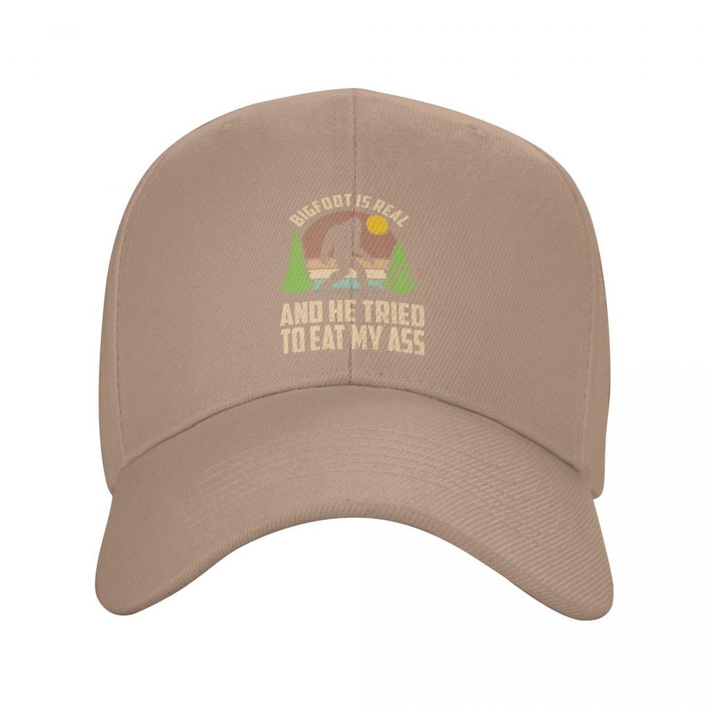 Classic Bigfoot Is Real And He Tried To Eat My Ass Baseball Cap Unisex Women Custom Adjustable Unisex Dad Hat Hip Hop Snapback Caps