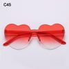 Adults Colorful Candy Color Party Sun Glasses Shades Heart Glasses Heart-shaped Sunglasses