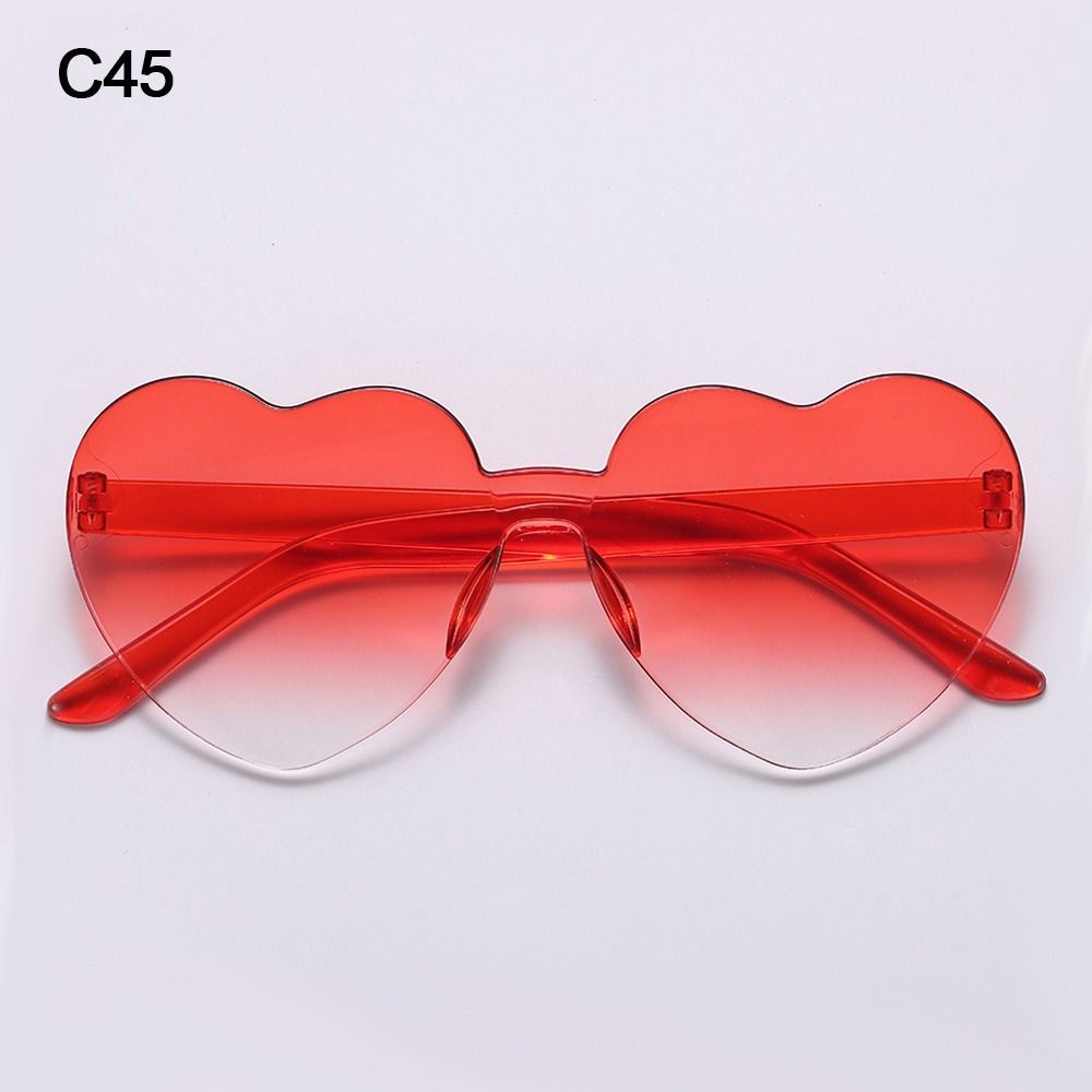 Adults Colorful Candy Color Party Sun Glasses Shades Heart Glasses Heart-shaped Sunglasses