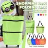 Foldable Shopping Bag Trolley Oxford Cart On Wheel Handbag Eco-Friendly Reusabl