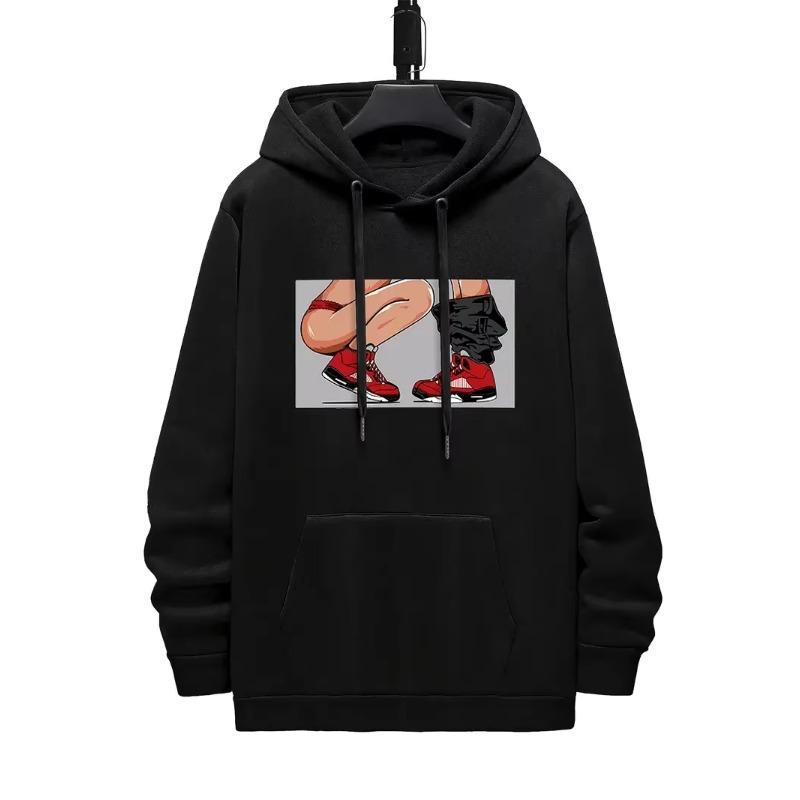 New High-Quality Men'S Hoodies, Creative Printed Men'S Breathable Hoodies, Trendy And Fashionable Street Sweaters