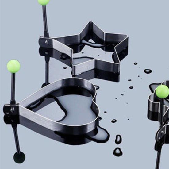 Omelette Mold Stainless Steel Egg Rings Non-Stick Love Star Flower Fried Egg Mold Pancake Shaper Kitchen Gadgets