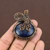 Lapis Lazuli Handmade Copper Wire Wrap Jewelry Pendant 2.25" H4e88