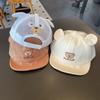 Cute Bear Baby Baseball Cap Breathable Mesh Thin Infant Boy Girl Peaked Cap Summer Soft Brim Cotton Toddler Snapback Sun Hats