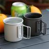 Camping Mug High Capacity Portable Aluminum Alloy Camping Cooker Large Capacity Water Cup Multiple Uses Safety Material Cup