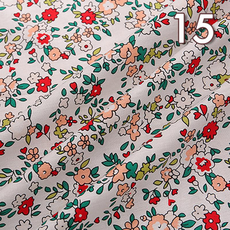 100*150cm Pastoral Style Small Floral Printed Cotton Fabric Summer Thin Flower Fabric For DIY Dress Patchwork Sewing Accessories