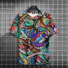 New Summer Men's T-Shirt 3D Ethnic Style Print Short Sleeve Casual Fashion T-Shirt for Men O Neck Tops Oversized Men's Clothing