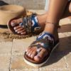 Women's Flip Flops Fashionable Patterned Slippers Casual Beach Shoes