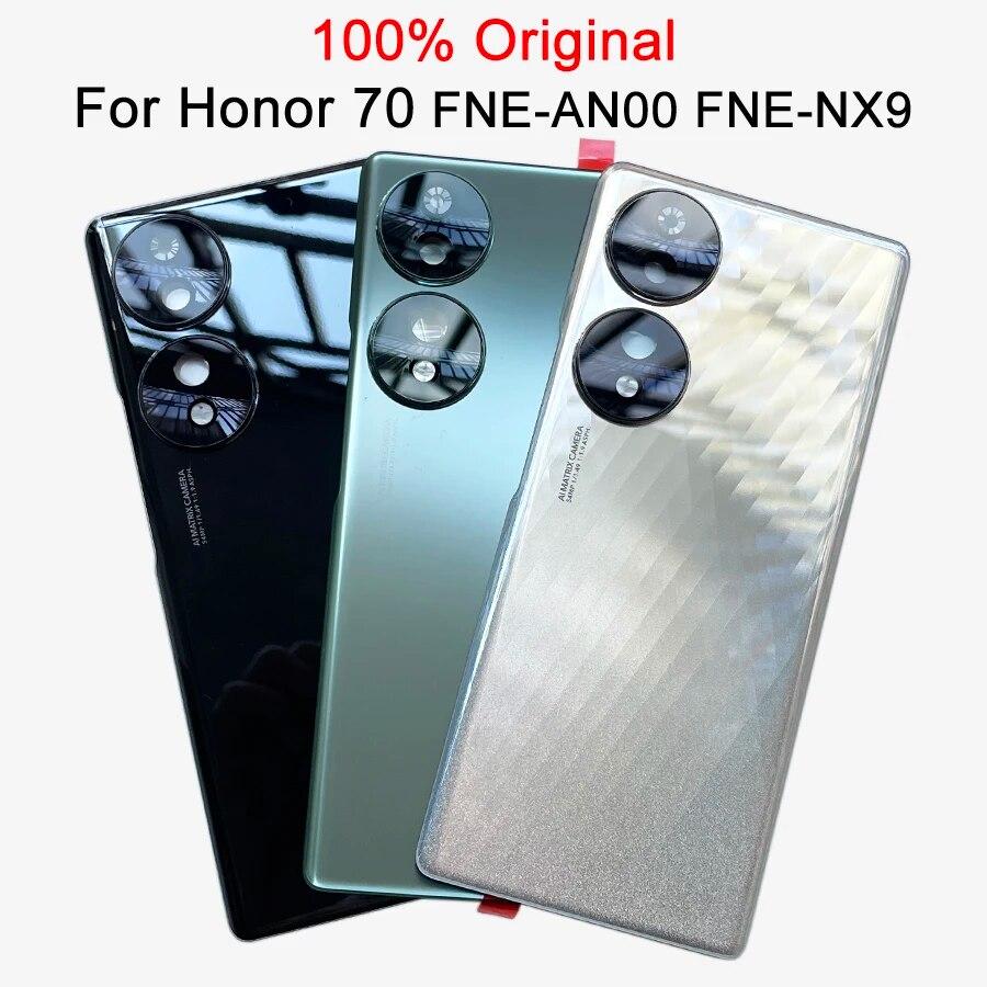 Rear Battery Cover Housing Door For Honor 70 Back Cover Chassis Camera Lens + Adhesive Smartphone Repair Parts