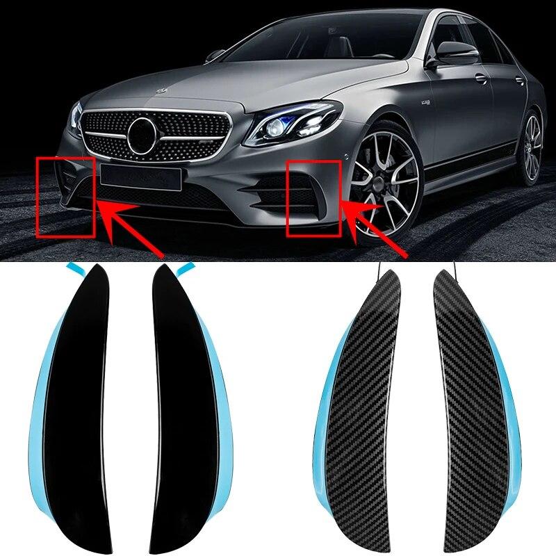 Front Bumper Trim Lip Side Fender Canards Fin Splitter For Benz W213 C238 E180 E200 E220 E250 E300 E43 E53 AMG Line 2016-