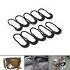 10Pcs Edc Black Zip Zipper Pulls Cord Rope For Outdoor Travel Clothing Backpack