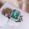 High Quality Rings for Women Cross Paraiba Emerald Adjustable Ring for Women Party Jewelry Engagement Rings Party Jewelry