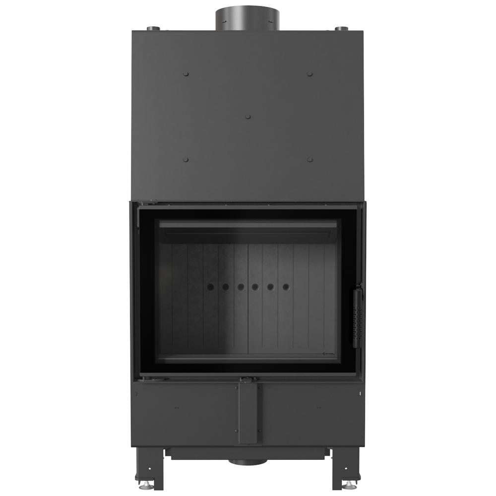 Water Heating Fireplace KRATKI LUCY 12 kW Ø 200 Black Thermotec Lining