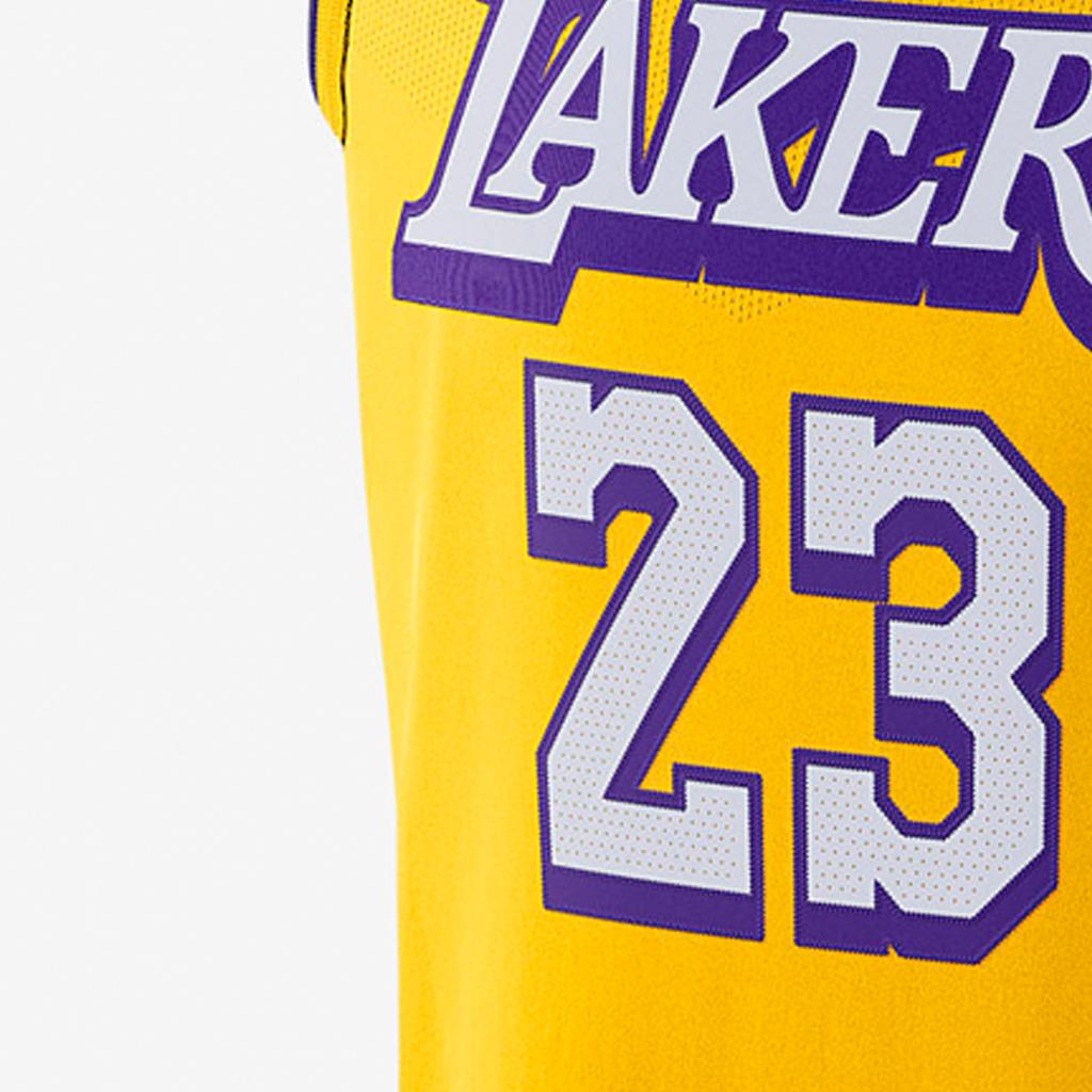 Nike City Edition Basketball Jersey AU Player Version 2019-2020 Los Angeles Lakers Men Tops Yellow AV4583-728