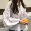 2023 Spring/Autumn Korean Style Sweet Loose Babydoll Puff Sleeve Shirt for Women