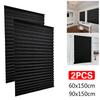 2Pcs Shade Light Fashion Blackout Blind Sun Protection Cordless Curtain DIY Pleated Blinds Self Adhesive Window Curtain