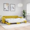 VidaXL Daybed with Trundle Bed Yellow 80x200 Cm Velvet 3196927