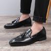Men Fashion Tassels Loafers Wedding Party Men's Casual Business Leather Shoes Mens Classic Retro British Style Flats