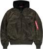 Winter Jacket Alpha Industries MA-1 D-Tec Hood Bomber Jacket (183110) Dark Green