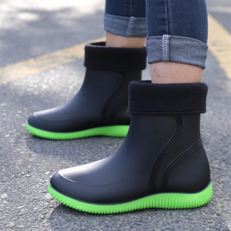 3306 Mid-Tube Fashion Rain Boots for Men and Women - Non-Slip, Waterproof, Thick Rubber Shoes, Ideal for Kitchen Work