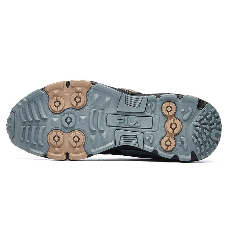 Fila Predator 1 Mesh Fabric Synthetic Leather Round Toe Sports Durable Lightweight Low Top Casual Shoes Men Casual Shoes Black Gray F12M031127FBG