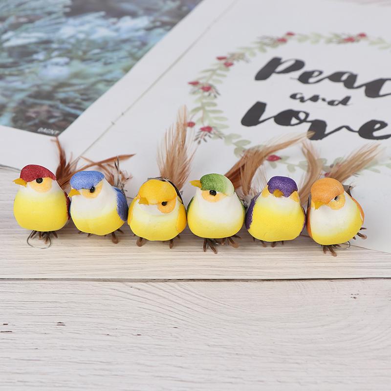 1Pc Mini Fake Birds Artificial Foam Feathers Mini Birds Home Party Wedding Decor