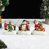 New Christmas Decorations Resin Small House Luminous Santa Tabletop Ornaments Christmas Gifts