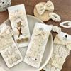 4-8pcs Set Girls Beige Color Series Hair Clip Korean Aesthctic Lace Floral Bow Hair Pin for Little Girl Chic Headwear Accessories