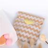 Wrapping Supplies Wave Dot Baking Kraft Paper Bag Packing Pouch Candy Biscuit Bags Popcorn Bag