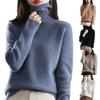 Women's Cashmere Pullover High Neck Wool Casual Knit Tops Autumn Winter Jacket Warm Pullover