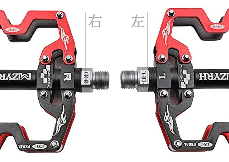 Aluminum Pedals and Right with 3 Bearings and Chromoly Pedal Axles for Road Mountain Cross City Folding and Mini Velos (Left Set) Built-in Bikes,