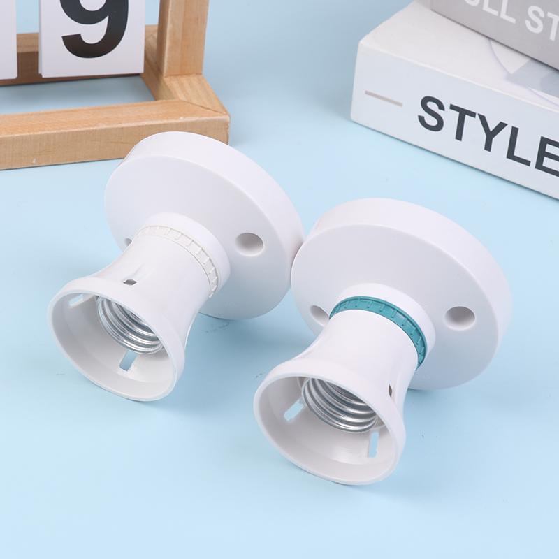 High-power E27 Screw Ceiling Lamp Head LED Lamp Holder Desktop Led Lighting Base Socket Home Heat Resistant Round Lamp Holder