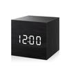 Voice Control  Wooden Digital Alarm Clock TEMP Date 3 Alarms Desktop Electronic Table Clock 12/24H USB Powered LED Bedside Clock