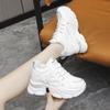 Thick-soled Inner Height Increase Little White Shoes Women's 2025 Spring, Summer and Autumn Breathable Super Fire Dad Shoes Versatile Sports Shoes