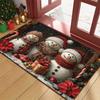 1Pcs Anti Fatigue Kitchen Rug Christmas Snowman  Waterproof Non-Slip Thick Cushioned Kitchen Mat Heavy Duty Comfort Standing Mat for Kitchen