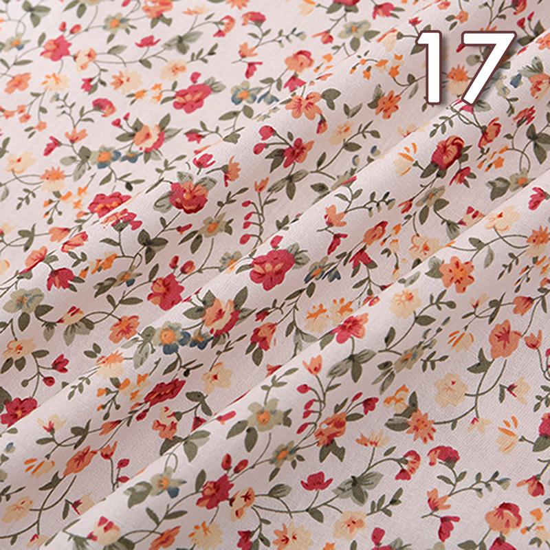 100*150cm Pastoral Style Small Floral Printed Cotton Fabric Summer Thin Flower Fabric For DIY Dress Patchwork Sewing Accessories