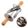 Kitchen Baking Stainless Steel Rolling Dough Cutter For Making Croissant Cake Decorating Tools Rolling Knife For Croissant Bread