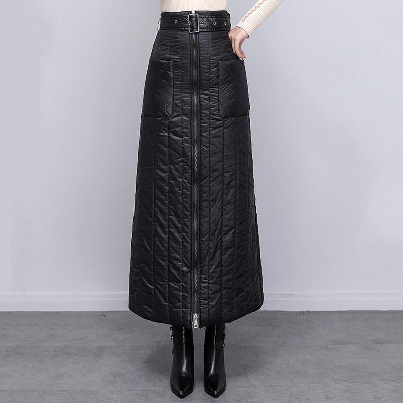 New Fashion Autumn Winter Women Loose Long Skirt Black Clothes
