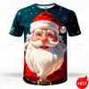 New Fashion 3D Printing Happy Christmas Boy Girls Tshirt Short Sleeve T Shirts Funny Xmas Graphic T-Shirts Y2k Mens Clothing Tees