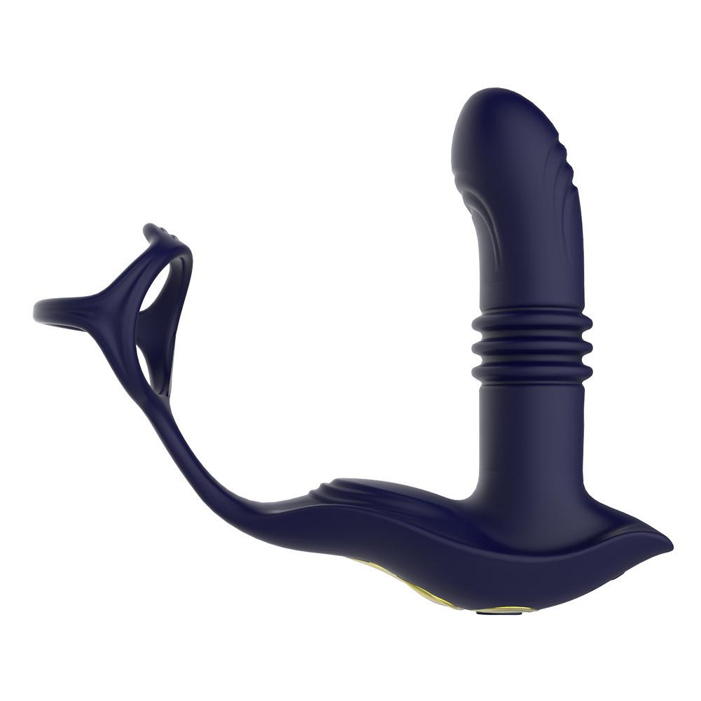 Male Prostate Massager Vibrator Telescopic Anal Plugs Penis Ring Butt Plug Vibrator Wireless Control Sex Toy for Men Masturbator